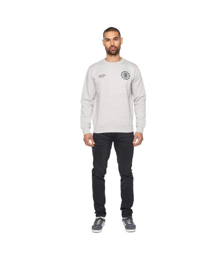 Mens Keyaan Crew Neck Sweatshirt Grey Marl Duck And Cover