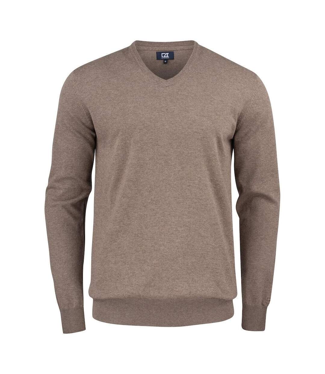 Mens Oakville V Neck Sweatshirt Anthracite Melange Cutter & Buck-2