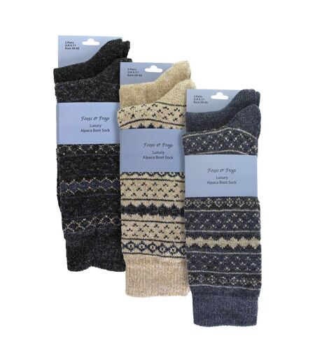 6 Pairs Mens Thick Alpaca Durable Boot Socks