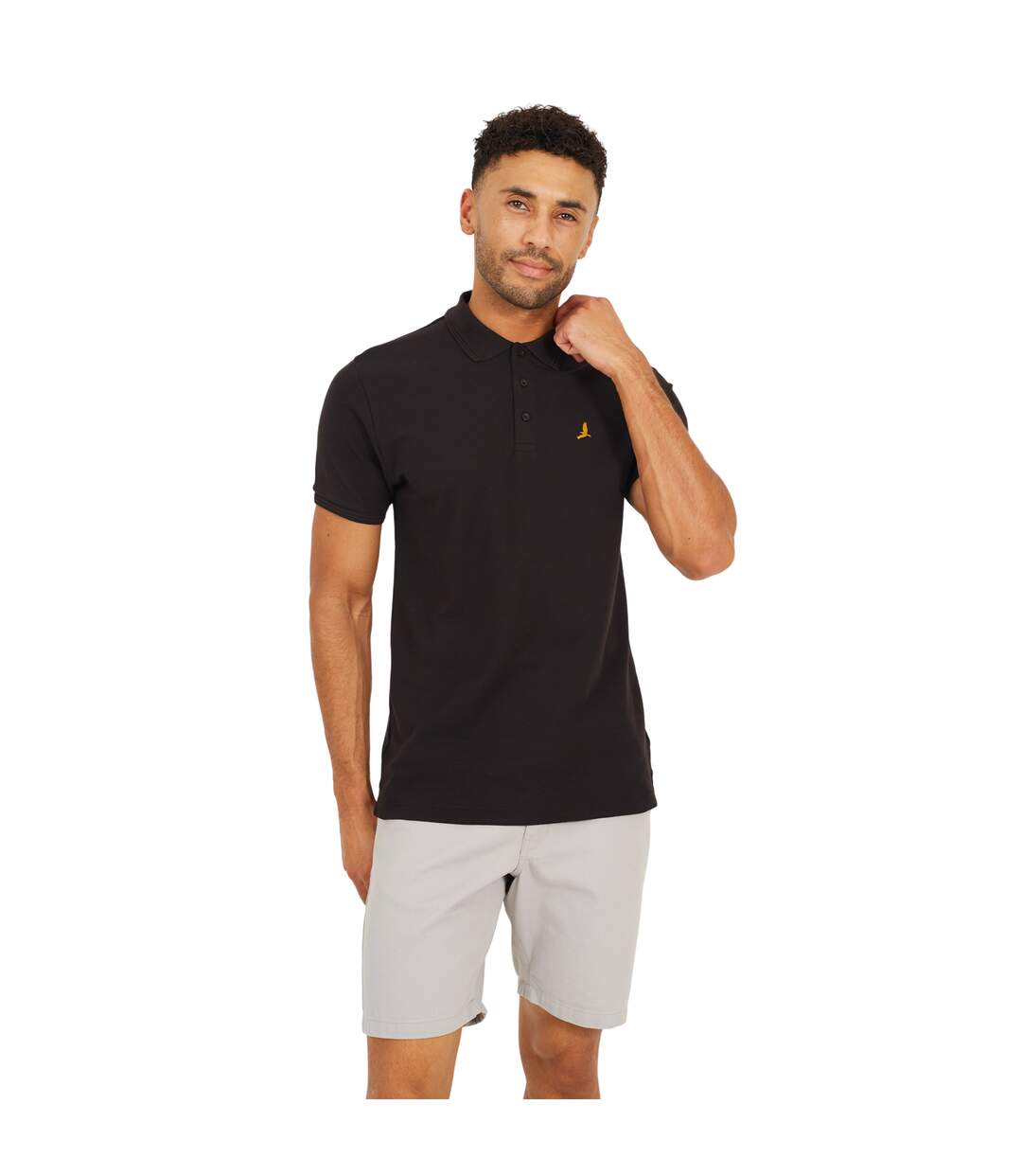Polo Homme Noir Vif Brave Soul-2
