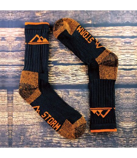 3 Pack Mens Heavy Cushioned Outdoor Cotton Hiking Socks