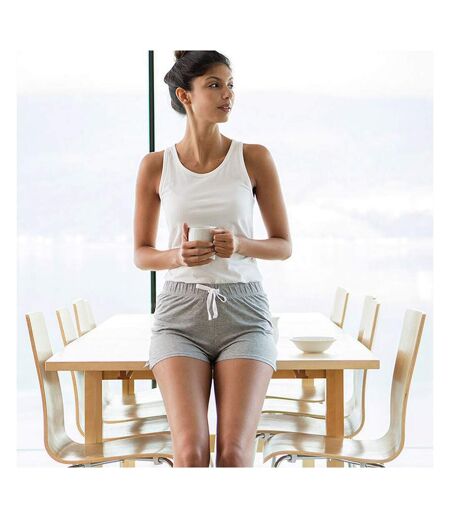 Ensemble Pyjama Court Femme Blanc Gris Towel City