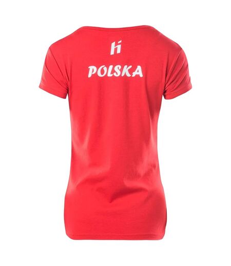 T-shirt Manches Courtes Femme Rouge Blanc Huari