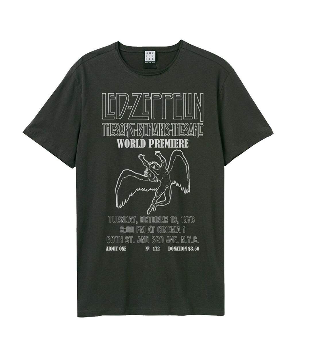 T-shirt The Song Remains The Same Adulte Charbon Amplified-1
