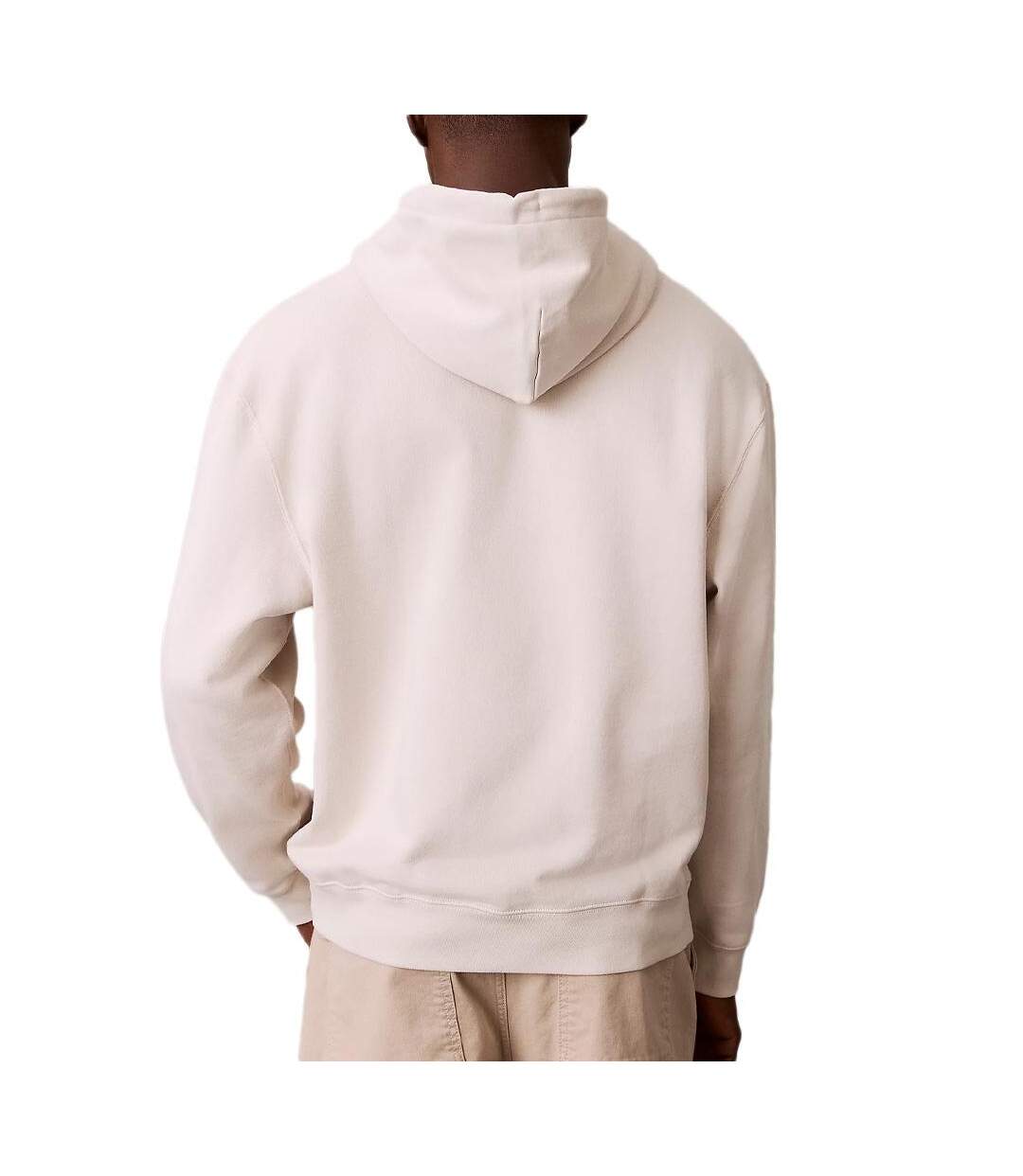 Sweat à capuche écru homme calvin klein jeans 350-2