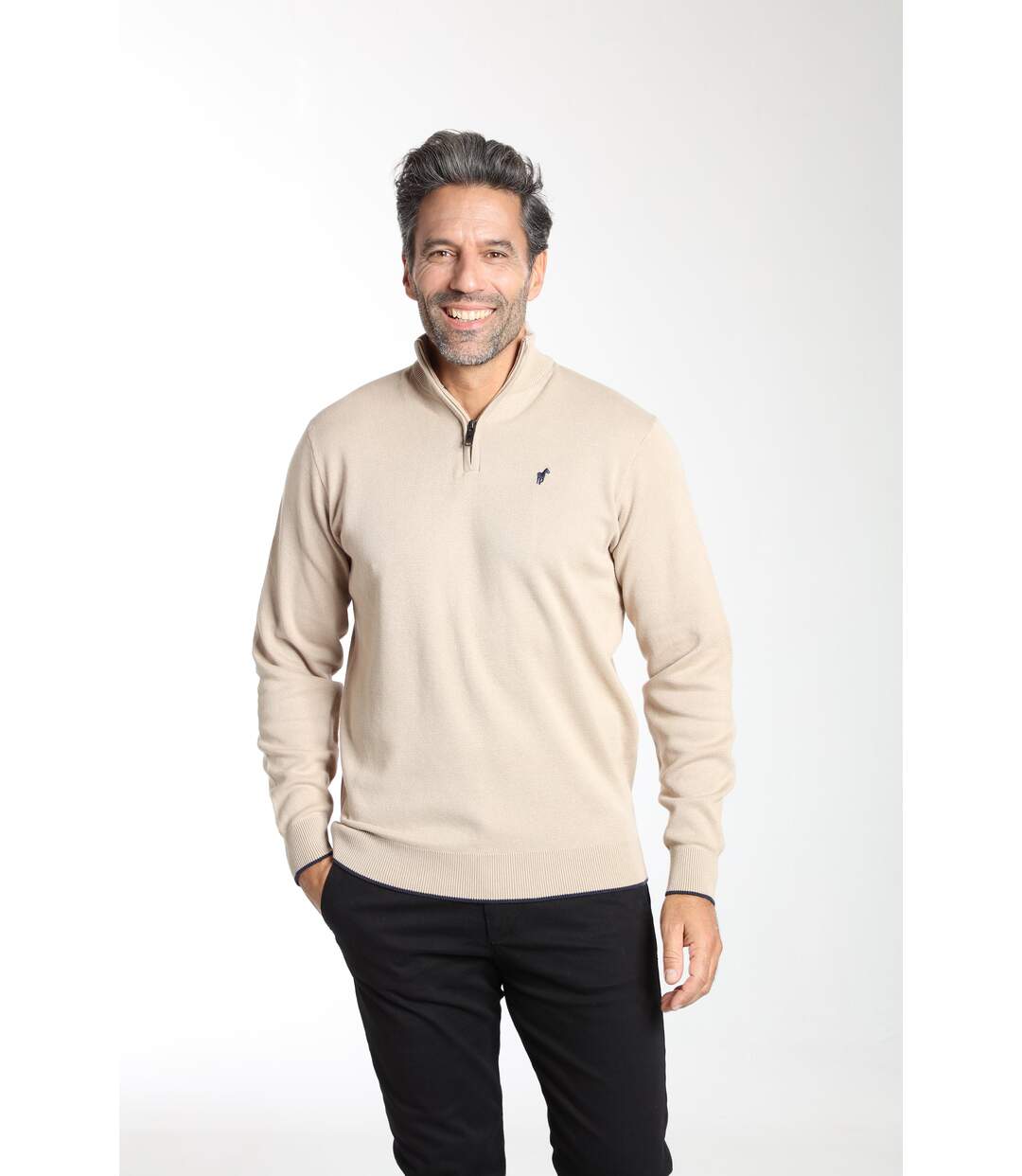 Pull col camionneur  en coton MILANO CAMIONNEUR-1