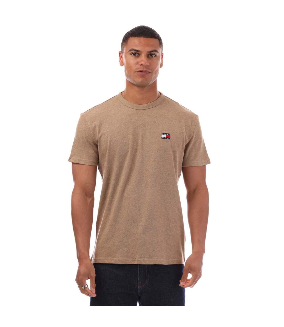 T-shirt Style Ton Sur Ton Homme Brun-beige Tommy Jeans-2