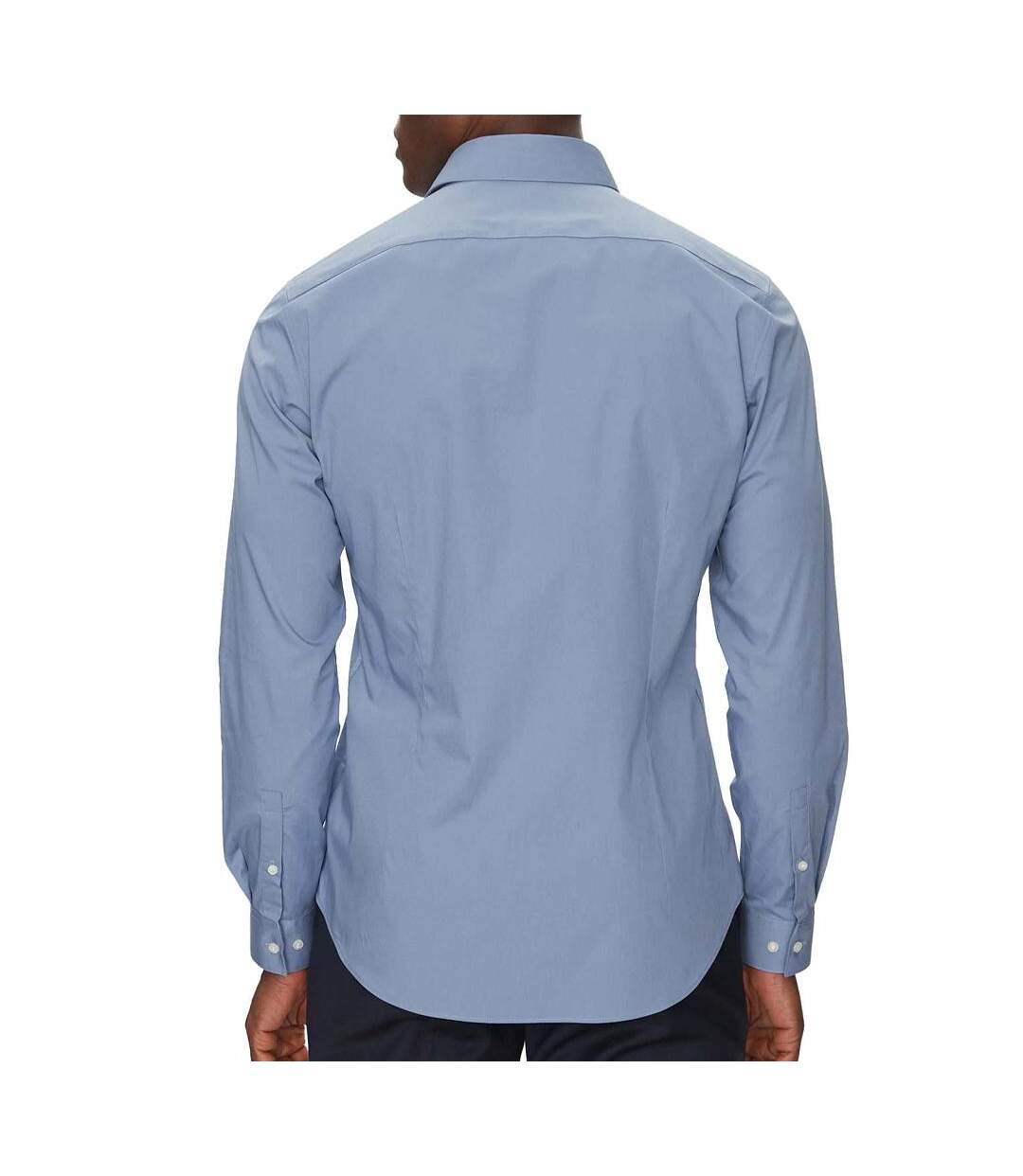 Chemise bleu homme calvin klein jeans poplin stretch slim - 38-2