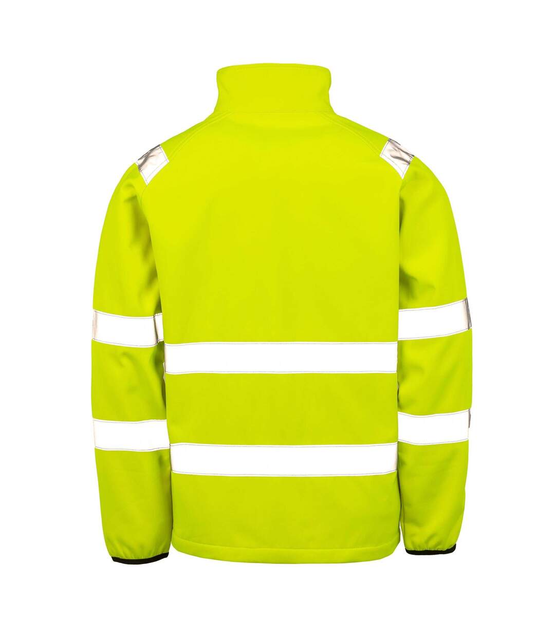 Unisex Adult Printable Safety Soft Shell Jacket Fluorescent Yellow Result Recycled-2