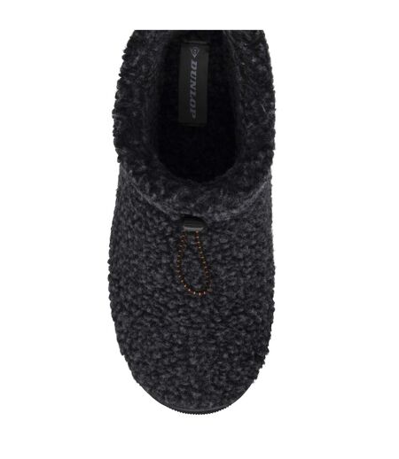 Dunlop - Chaussons bottines homme polaire teddy chauds anthracite