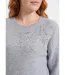 Pull doux col rond avec strass et sequins-4