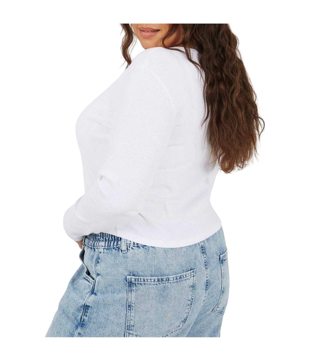 T-shirt Manches Longues Femme Blanc Brave Soul-3