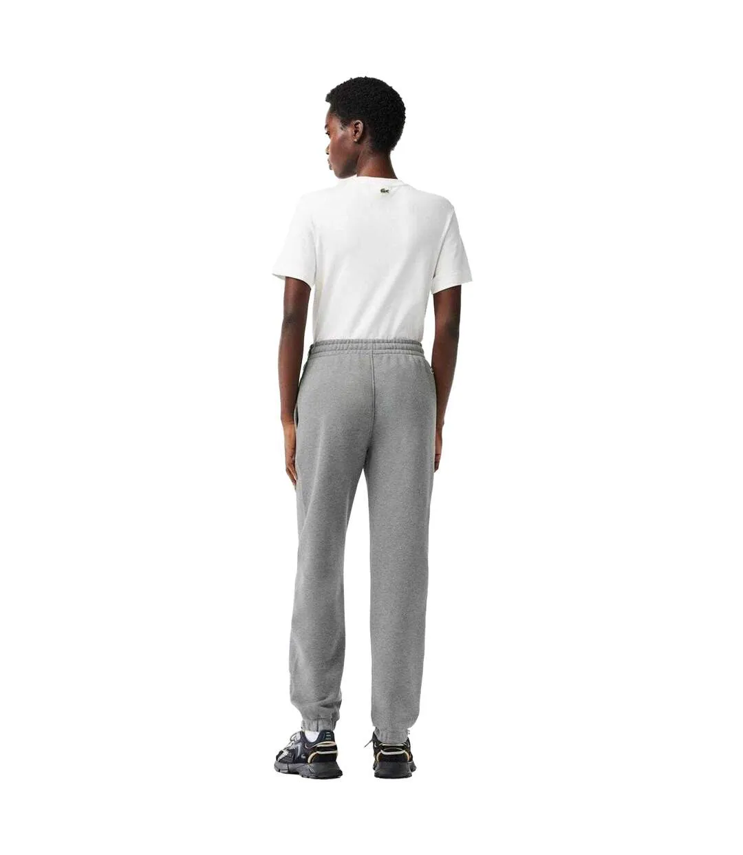 Pantalon De Jogging Motif/style Logo Brodé Femme Gris Lacoste-3