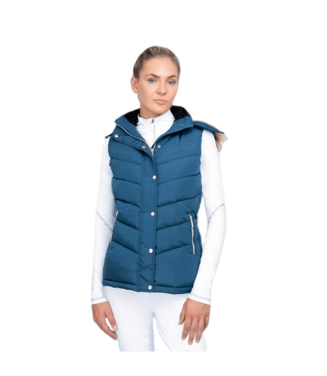 Womens/ladies leitholm quilted gilet cool slate blue Coldstream