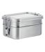 Double chan stainless steel lunch box one size matt silver MidOcean-1