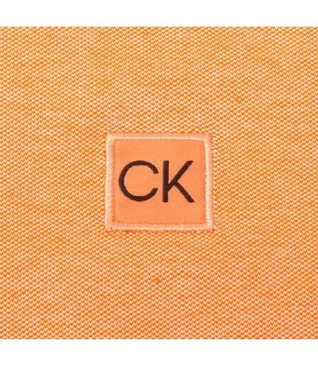 Mens Patch Regular Polo Shirt Orange Calvin Klein
