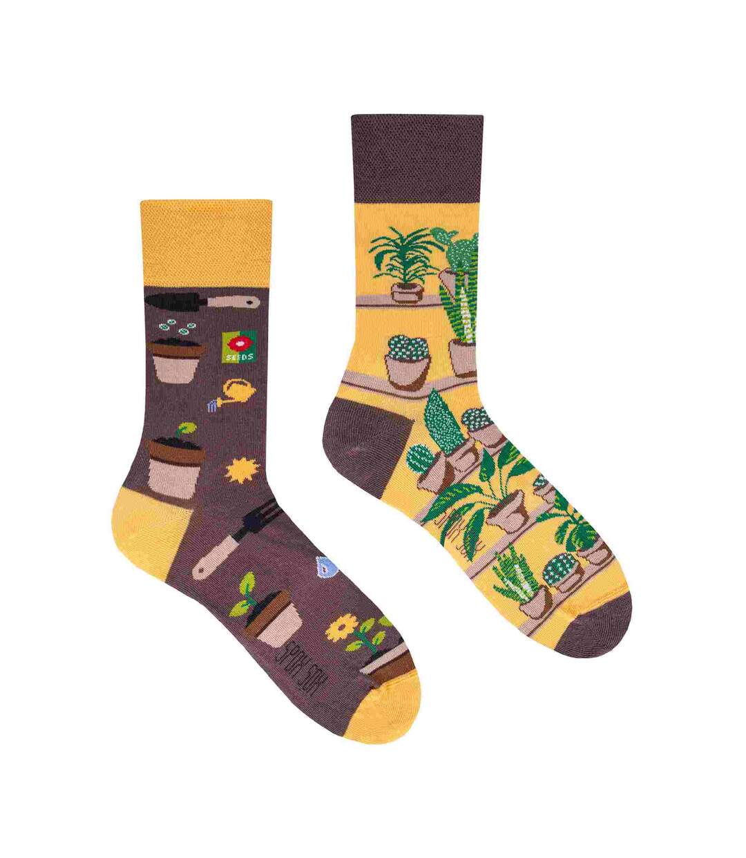 1 Pack Unisex Mismatched Novelty Odd Socks - Gardening-1