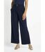 Pantalon large maille détail chic métal-1