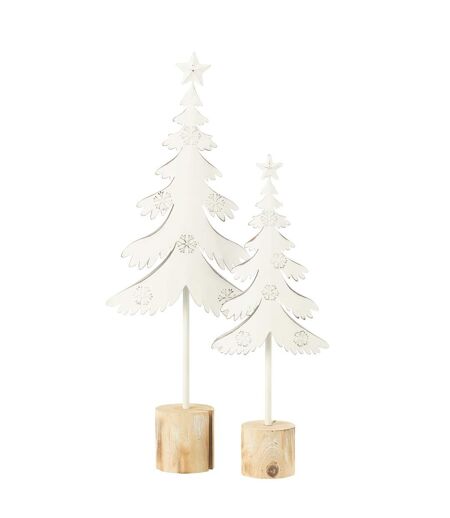 Sapin de Noël Déco sur Pied Étoile 52cm Blanc