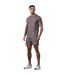 Mens Debossed T-shirt Gunmetal Gym King-4
