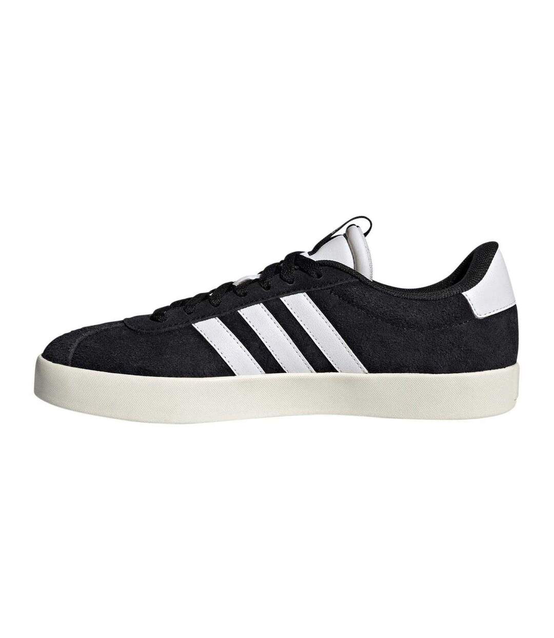 Womens/ladies Vl Court 3.0 Leather Flat Trainers Black White Adidas-2