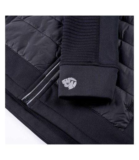 Womens/ladies Guelo Quilted Hybrid Jacket Black Iguana