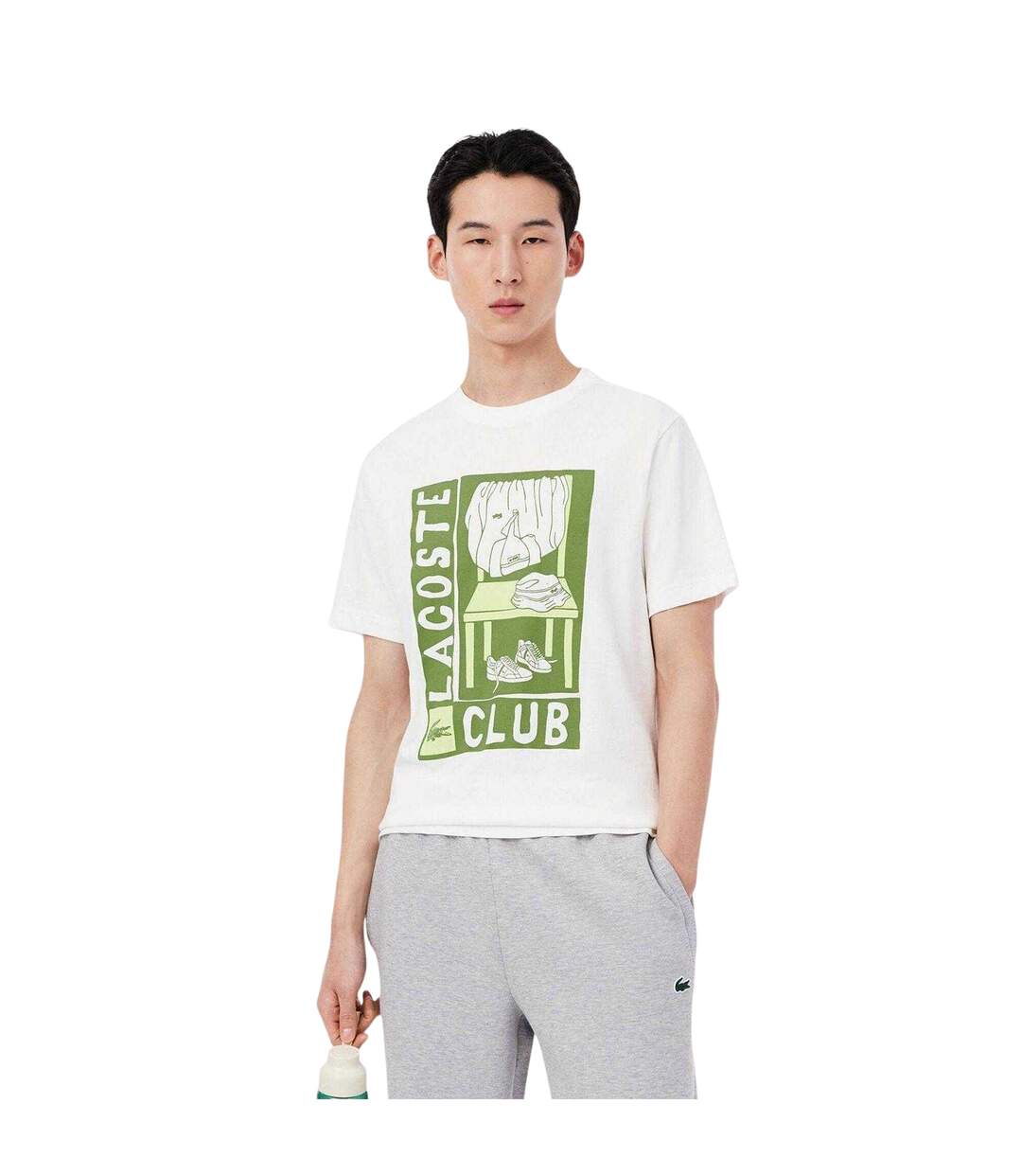 T-shirt Club Homme Blanc Lacoste-1