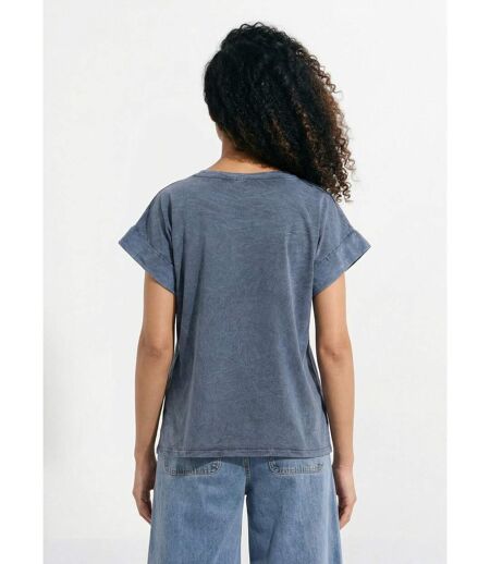 T-shirt délavé avec inscription Mommy
