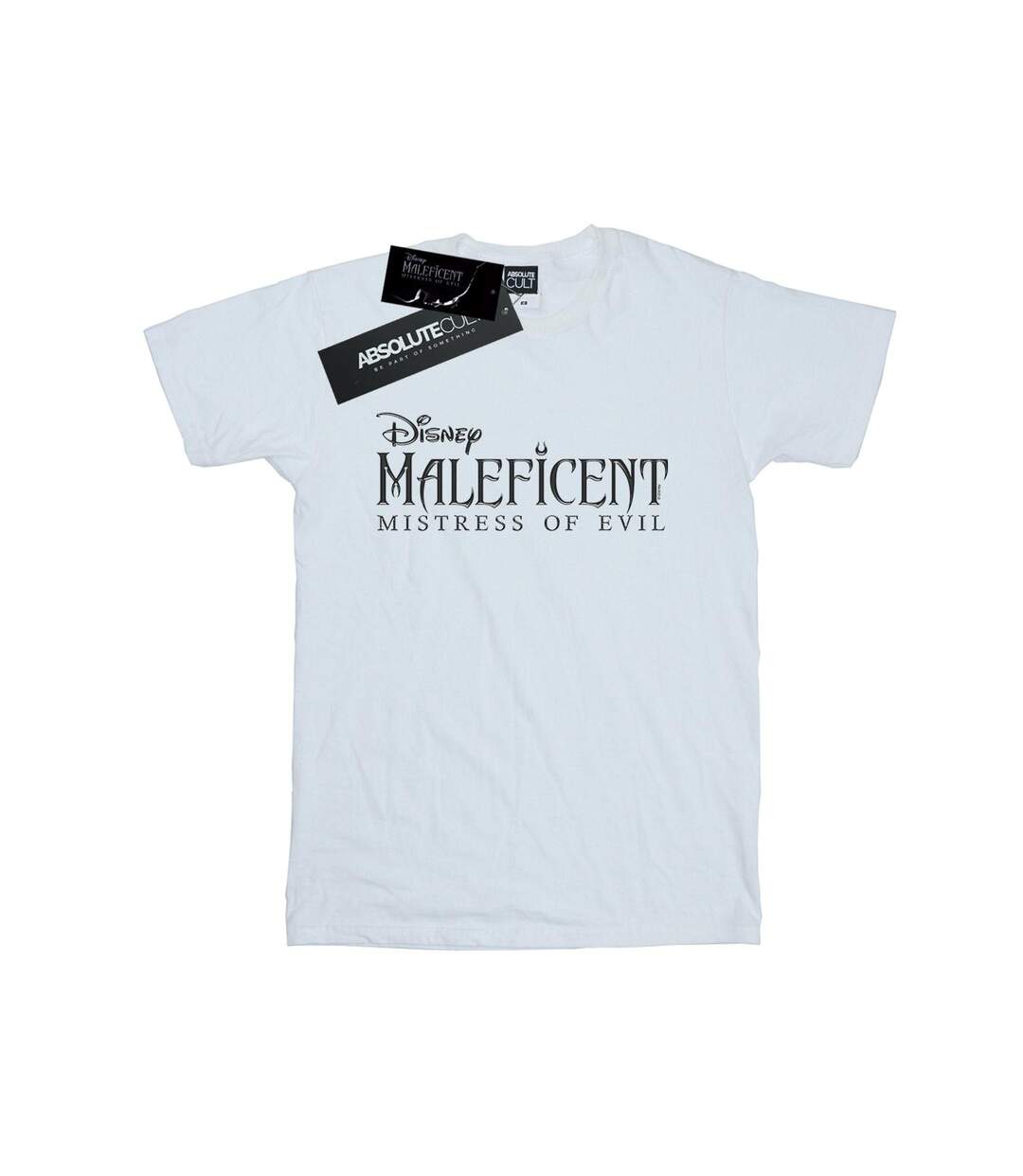 Disney Femme/Ladies Maleficent Mistress Of Evil Logo Coton Boyfriend T-Shirt (Blanc) - UTBI35460-1