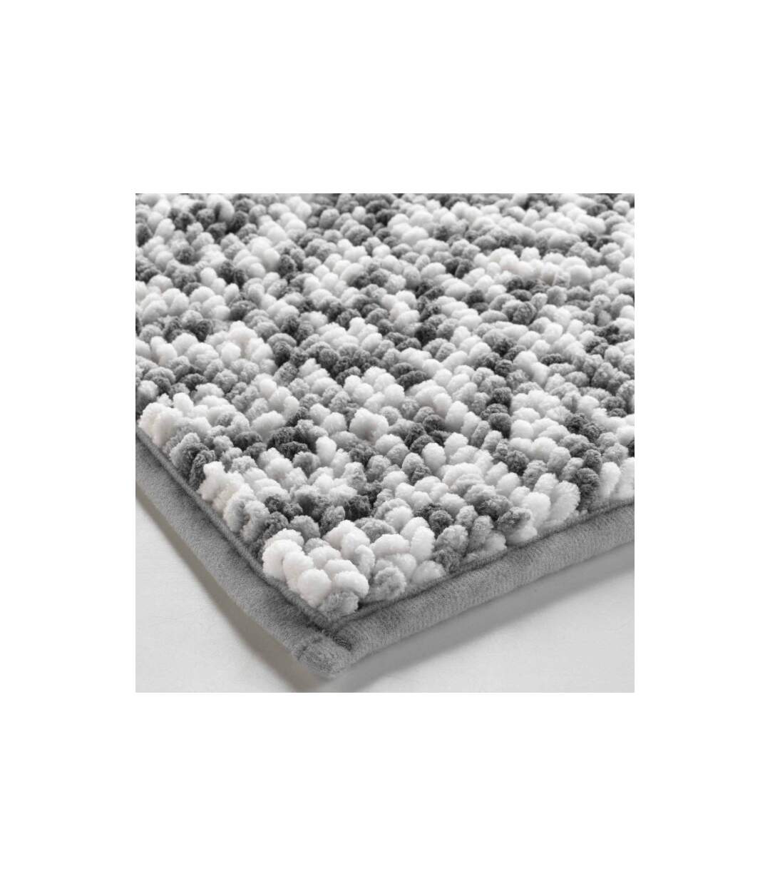 Tapis de Bain Friza 45x75cm Blanc & Gris-3
