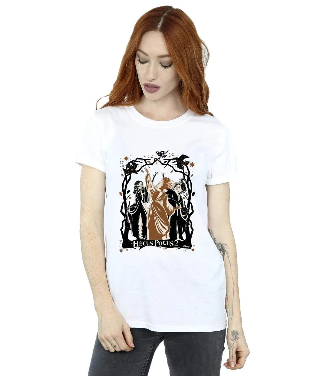 Disney - T-shirt HOCUS POCUS BIRDS - Femme (Blanc) - UTBI20246-2