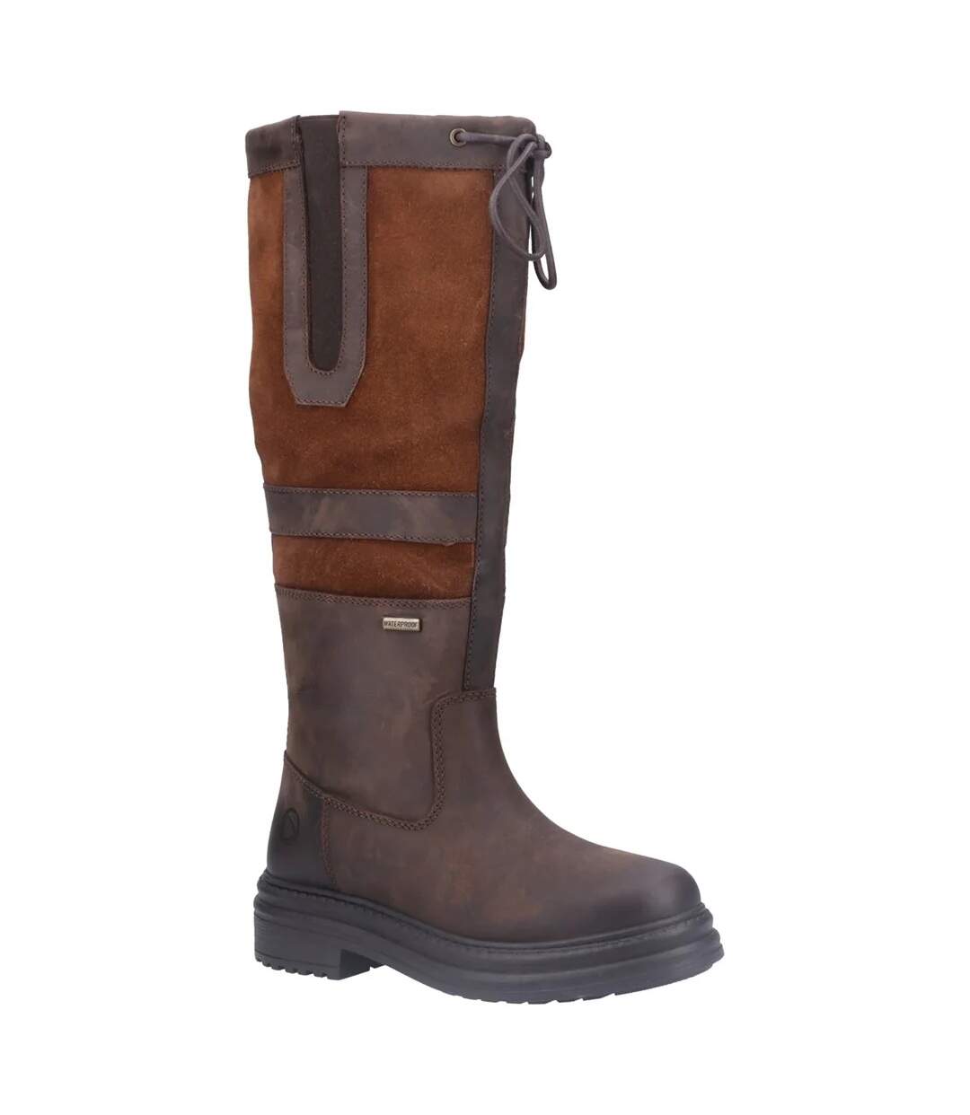 Bottes mi-mollet broadway femme marron Cotswold-1