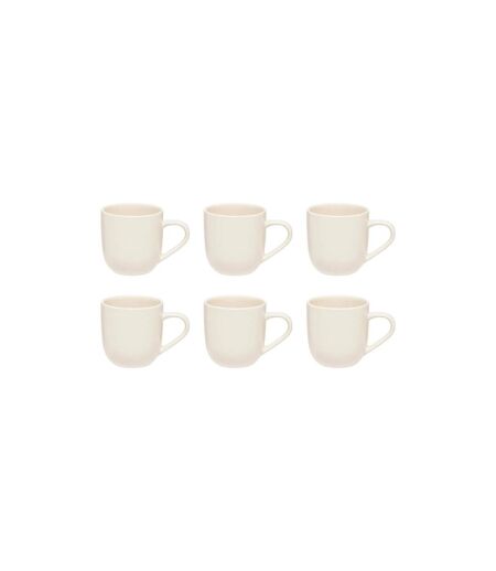 Lot de 6 Mugs en Céramique Maé 24cl Blanc