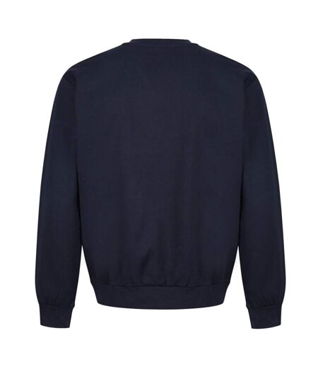 Mens Fleece Crew Neck Sweatshirt Navy Blue Iron Mountain