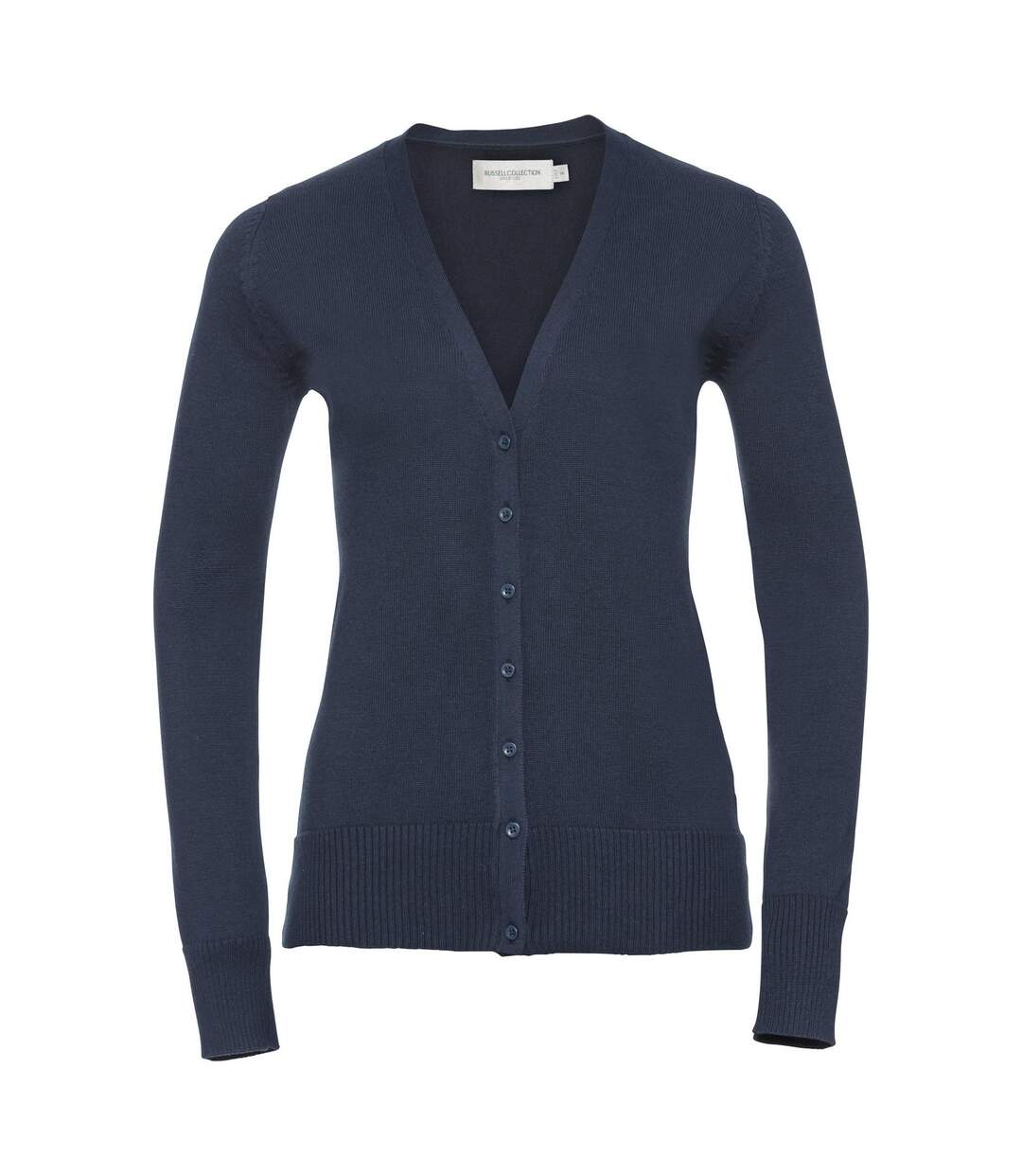 Collection Ladies/womens Cardigan En Tricot À Col En V Bleu Marine Russell-1