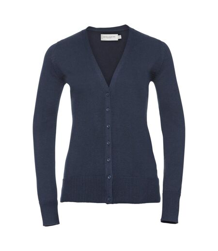 Collection Ladies/womens Cardigan En Tricot À Col En V Bleu Marine Russell