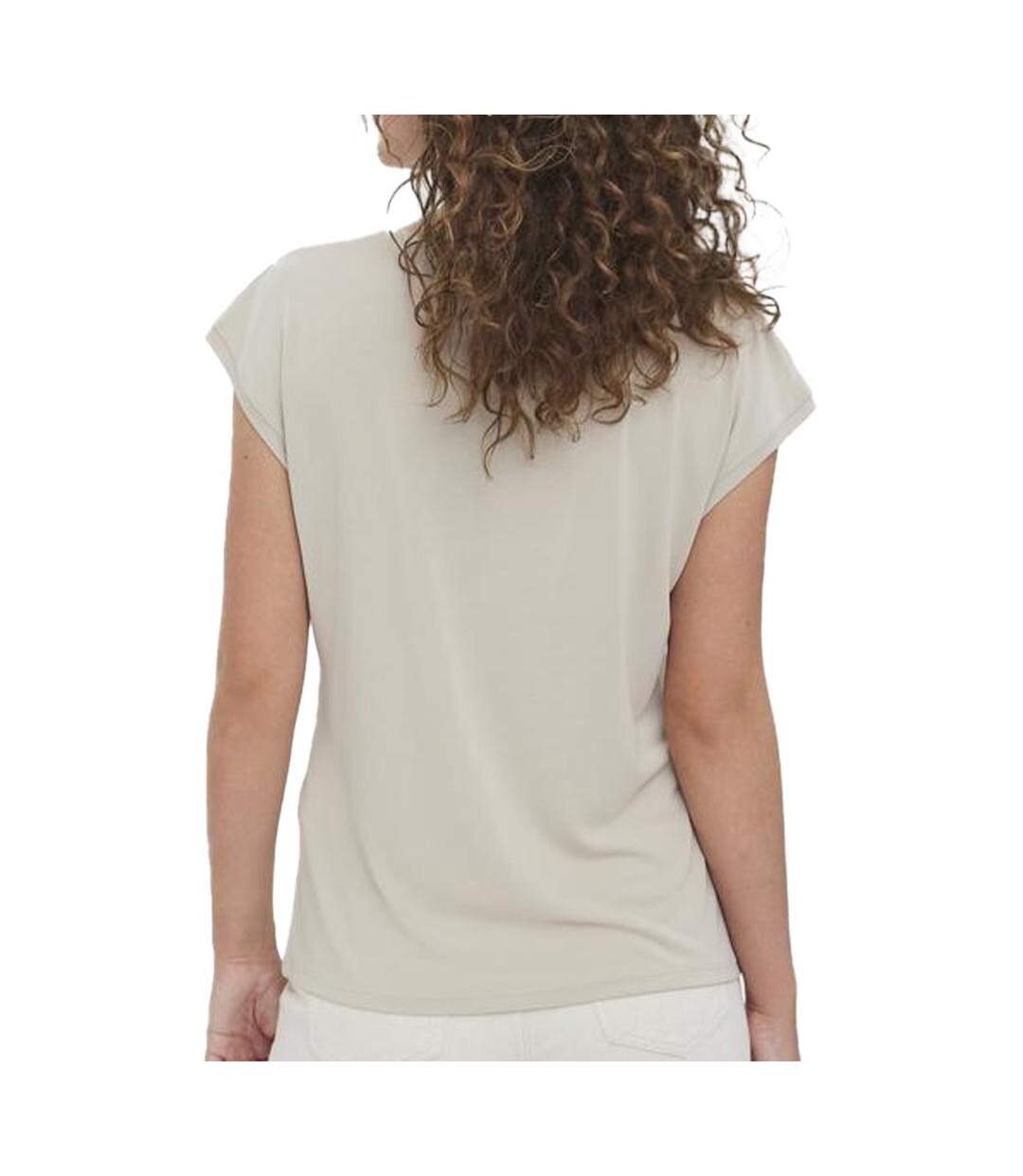 T-shirt beige femme vero moda 10247666-2