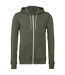 Canvas Sweat À Capuche Et Fermeture Zippée Homme Vert Militaire Bella + Canvas-1