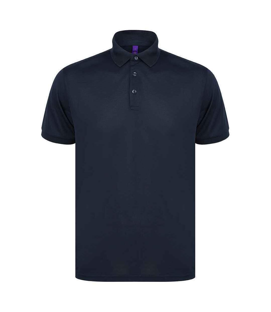 Mens piqu polo shirt navy Henbury