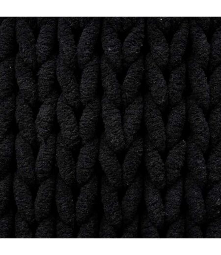 Tapis Salle de Bain Tissé Épais 50x75cm Noir Khôl