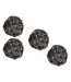 Lot de 10 Boules Décoratives Rotin 3cm Gris-1
