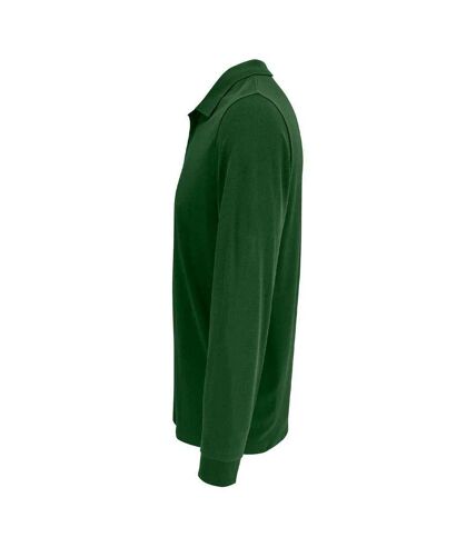 SOLS Unisex Adult Prime Pique Long-Sleeved Polo Shirt (Bottle Green) - UTPC5205