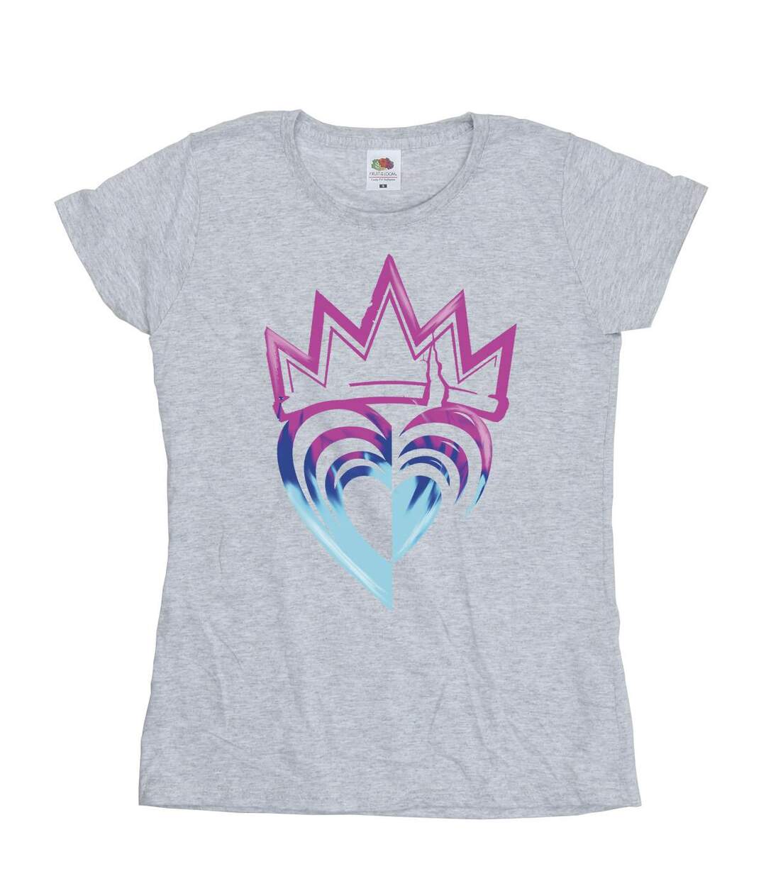 Disney - T-shirt DESCENDANTS PINK CROWN - Femme (Gris chiné) - UTBI17738-1
