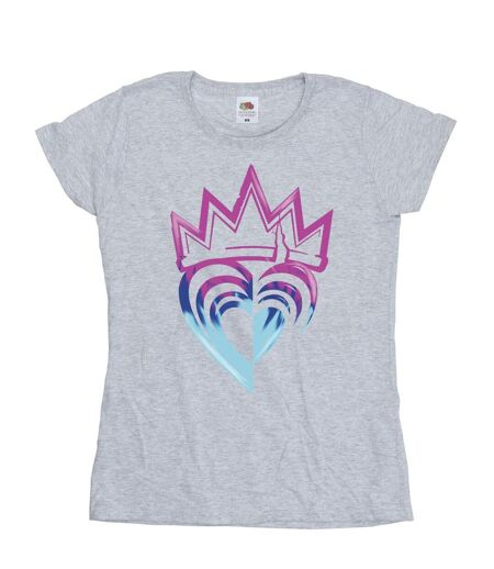 Disney - T-shirt DESCENDANTS PINK CROWN - Femme (Gris chiné) - UTBI17738