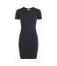 Robe Courte Motif/style Côtelé Femme Noir Délavé Calvin Klein-2