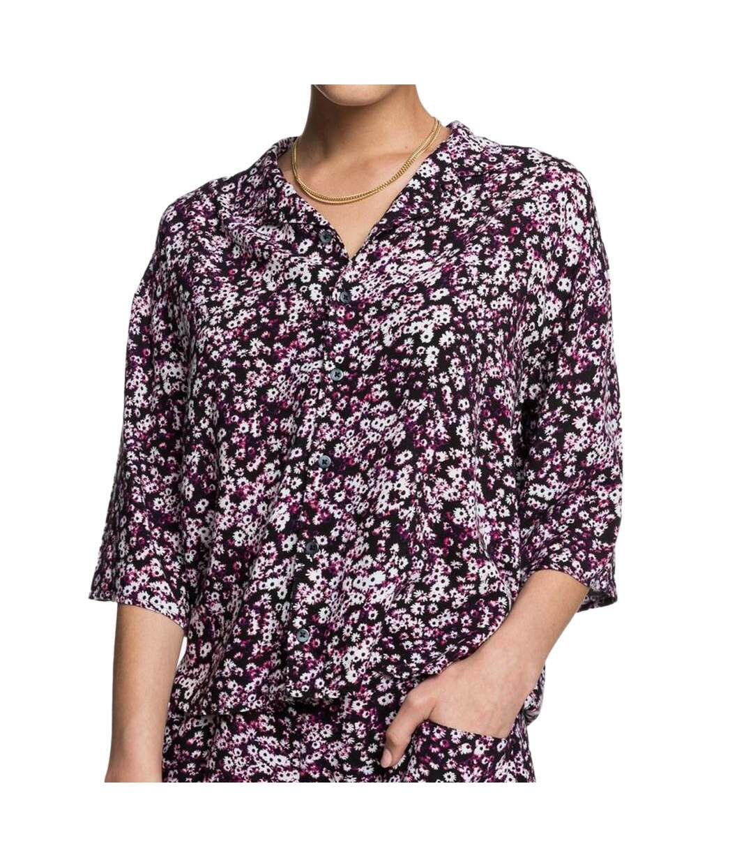 Chemise Rose à fleurs Femme Quiksilver - S-1