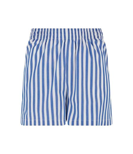 Short Femme Blanc Bleu Urban Classics
