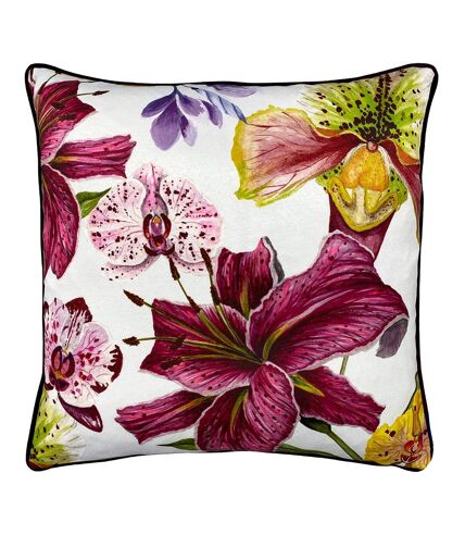 Paoletti Kala Orchid Throw Pillow Cover (Pink/White/Green) (One Size)