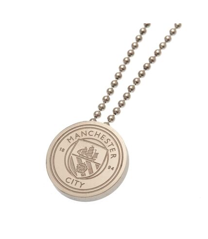Manchester City FC Stainless Steel Crest Necklace & Pendant (Rose Gold) (One Size) - UTTA10313