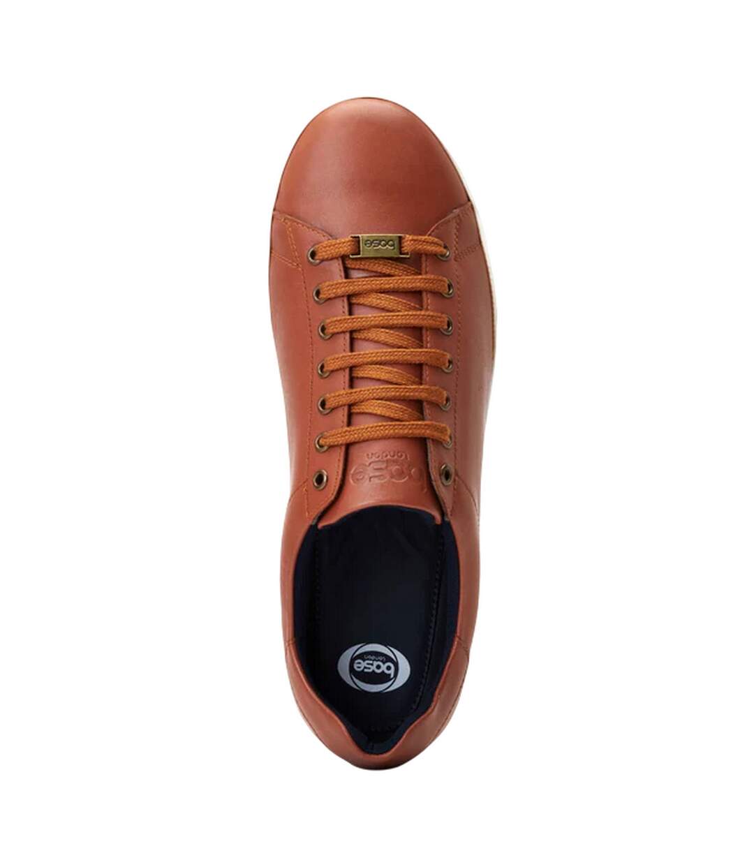 Mens Tucker Leather Soft Trainers Burnt Tan Base London-4